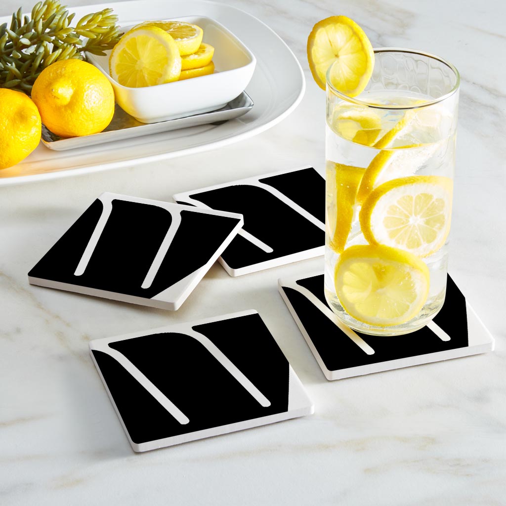 Fun Chunky Monogram W | Absorbent Coasters | Set of 4 | Min 2