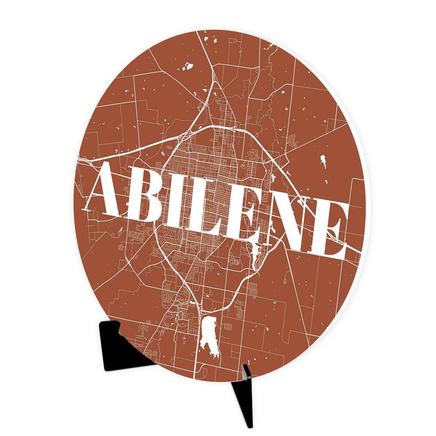 Modern Minimalist Texas Abilene Map | Wood Sign | Eaches | Min 1