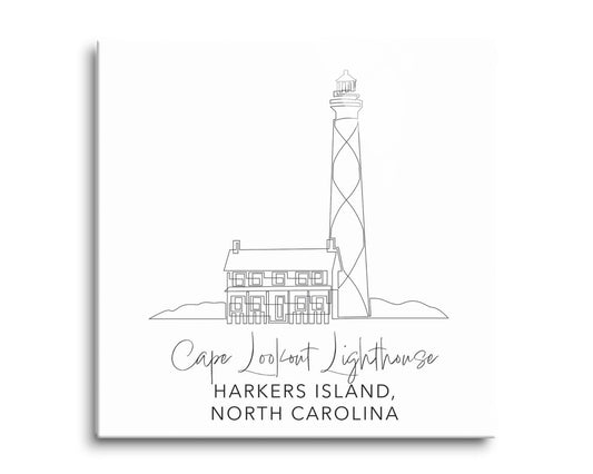 Cape Lookout Lighthouse | Hi-Def Glass Art | Eaches | Min 2