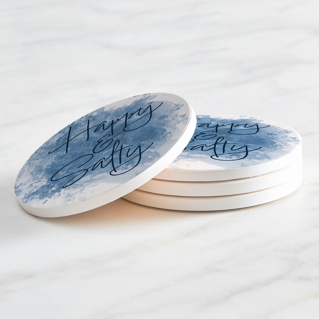 Happy Salty Water Color| Absorbent Coasters | Set of 4 | Min 2