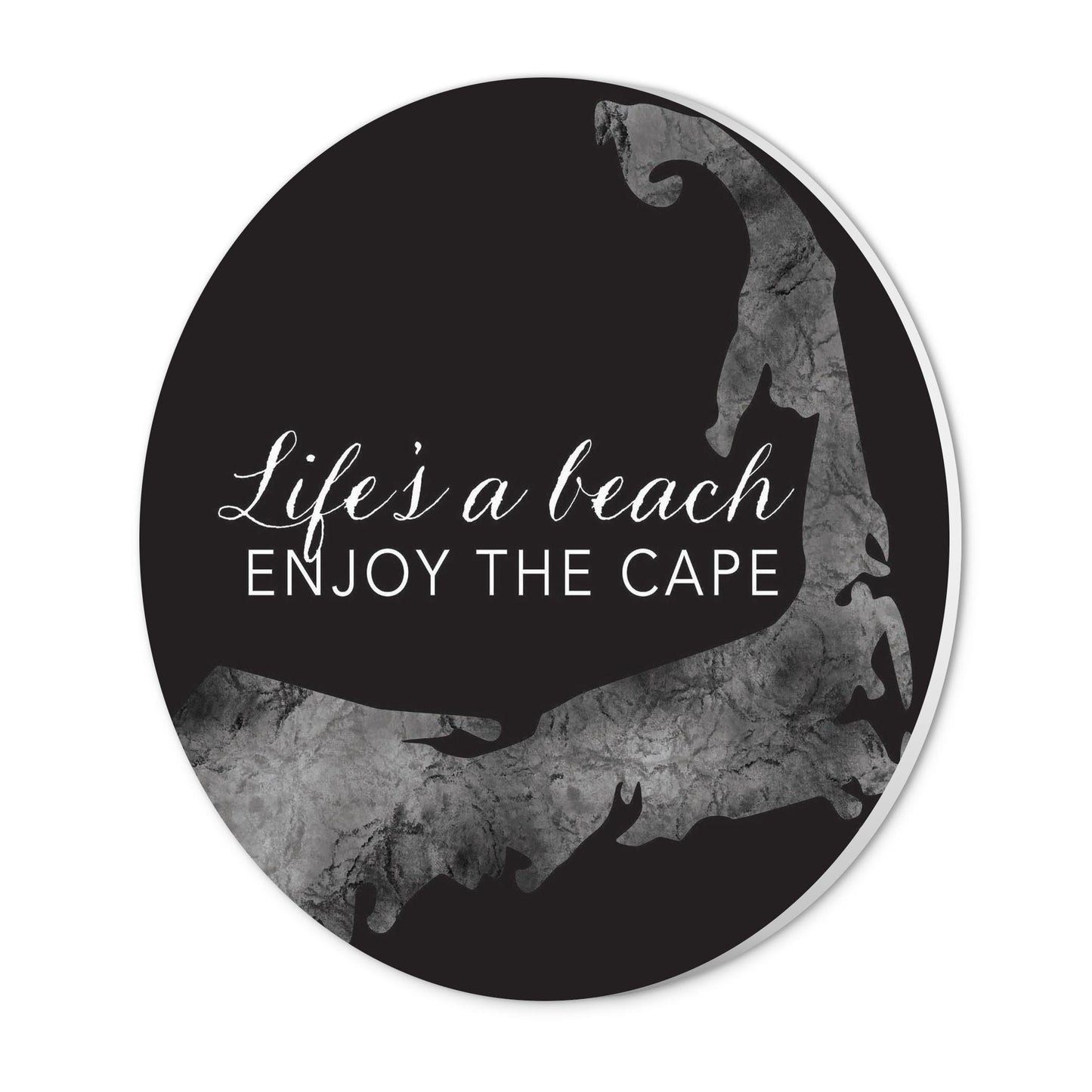 Minimalistic B&W Cape Cod Lifes A Beach | Wood Sign | Eaches | Min 1