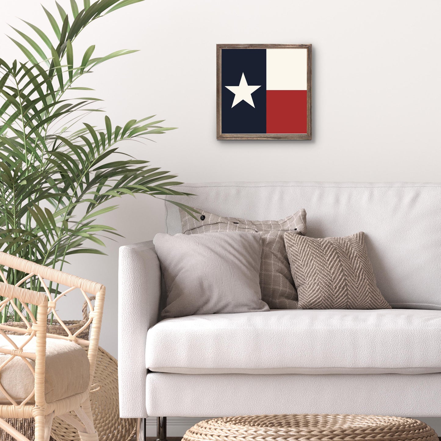 Modern Minimalist Texas Colors Flag | Wood Sign | Eaches | Min 1