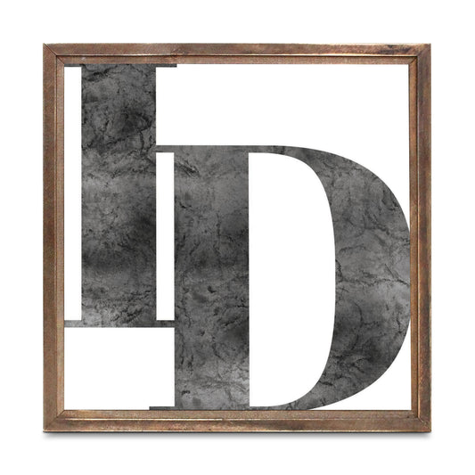 Minimalist B&W Idaho White Initials | Wood Sign | Eaches | Min 1