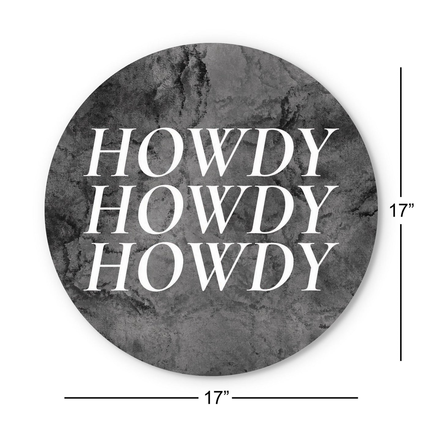 Minimalistic B&W Texas Textured Howdy | Wood Sign | Eaches | Min 1