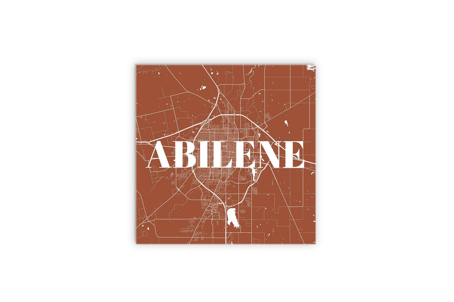 Modern Minimalist Texas Abilene Map | Wood Sign | Eaches | Min 2