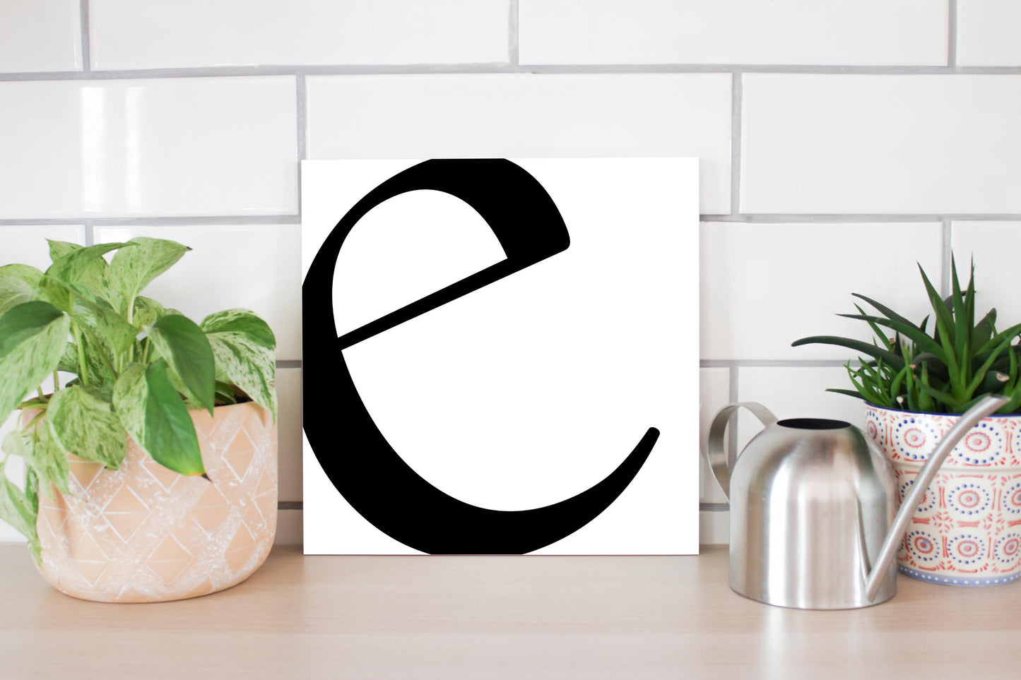 Minimal Monogram E | Wood Sign | Eaches | Min 2