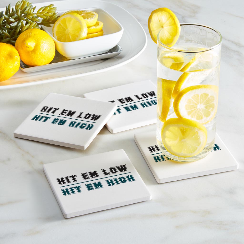 Modern Minimalist Pennsylvania Hit Em High | Absorbent Coasters | Set of 4 | Min 2