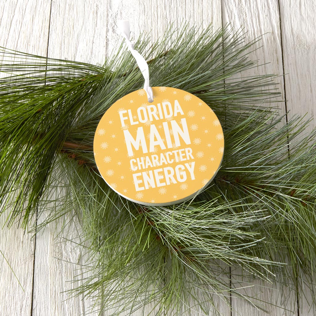 Florida Main Character Energy | Wood Ornament | Eaches | Min 6