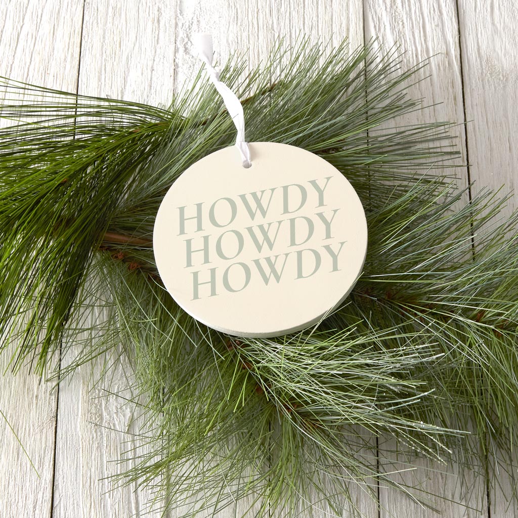 Modern Minimalist Oklahoma Howdy | Wood Ornament | Eaches | Min 6