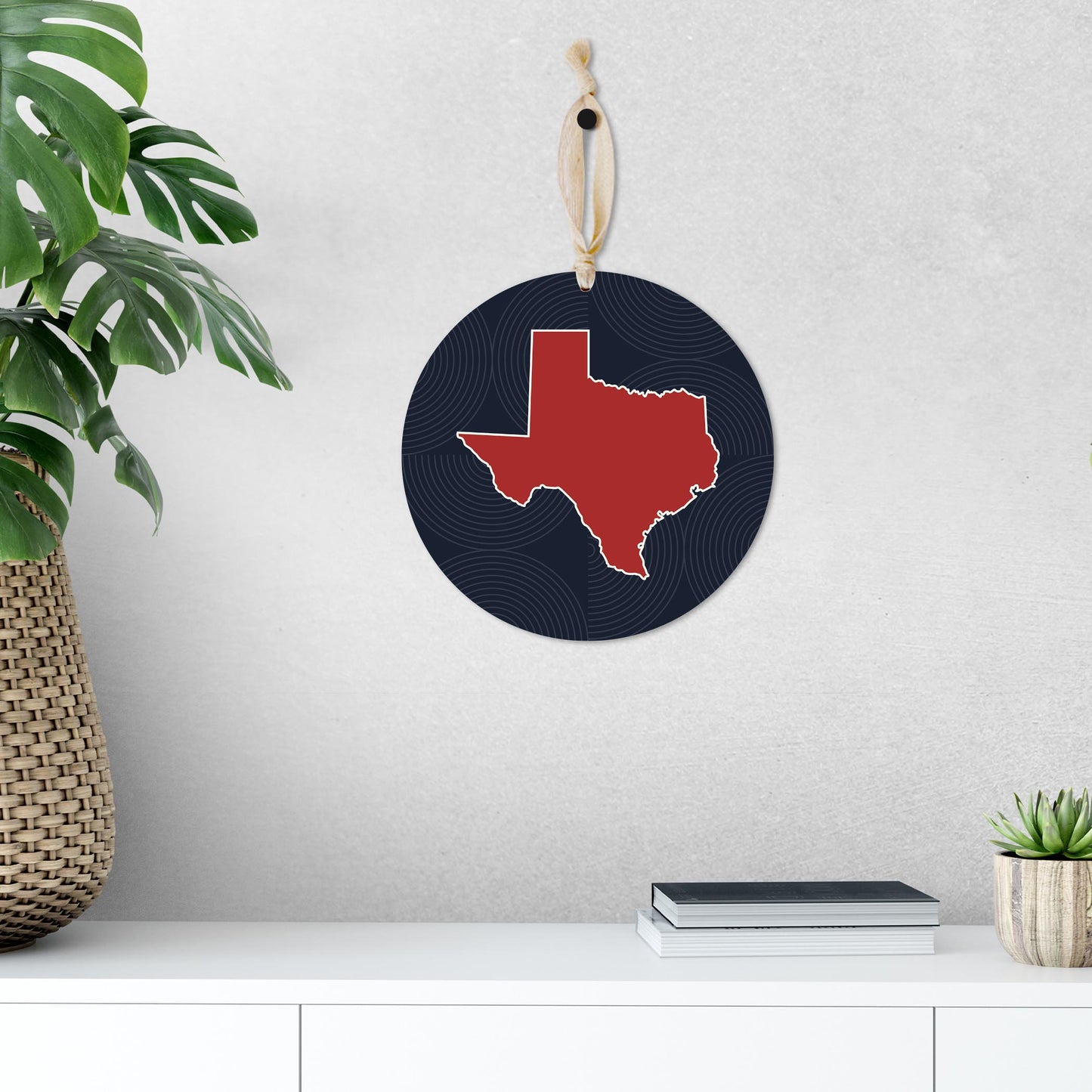 Modern Minimalist Texas Colors Shape | Wood Ornament | Eaches | Min 1