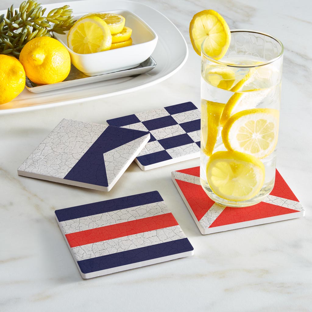 Nautical Flags | Absorbent Coasters | Set of 4 | Min 2