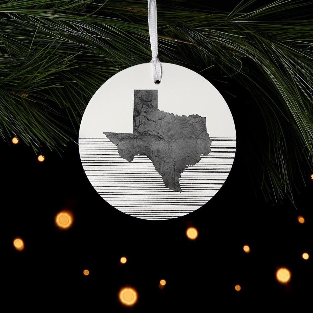 Modern Texas State Shape With Straight Lines| Wood Ornament | Eaches | Min 6