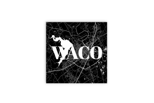 Minimalistic B&W Texas Waco Map | Wood Sign | Eaches | Min 2