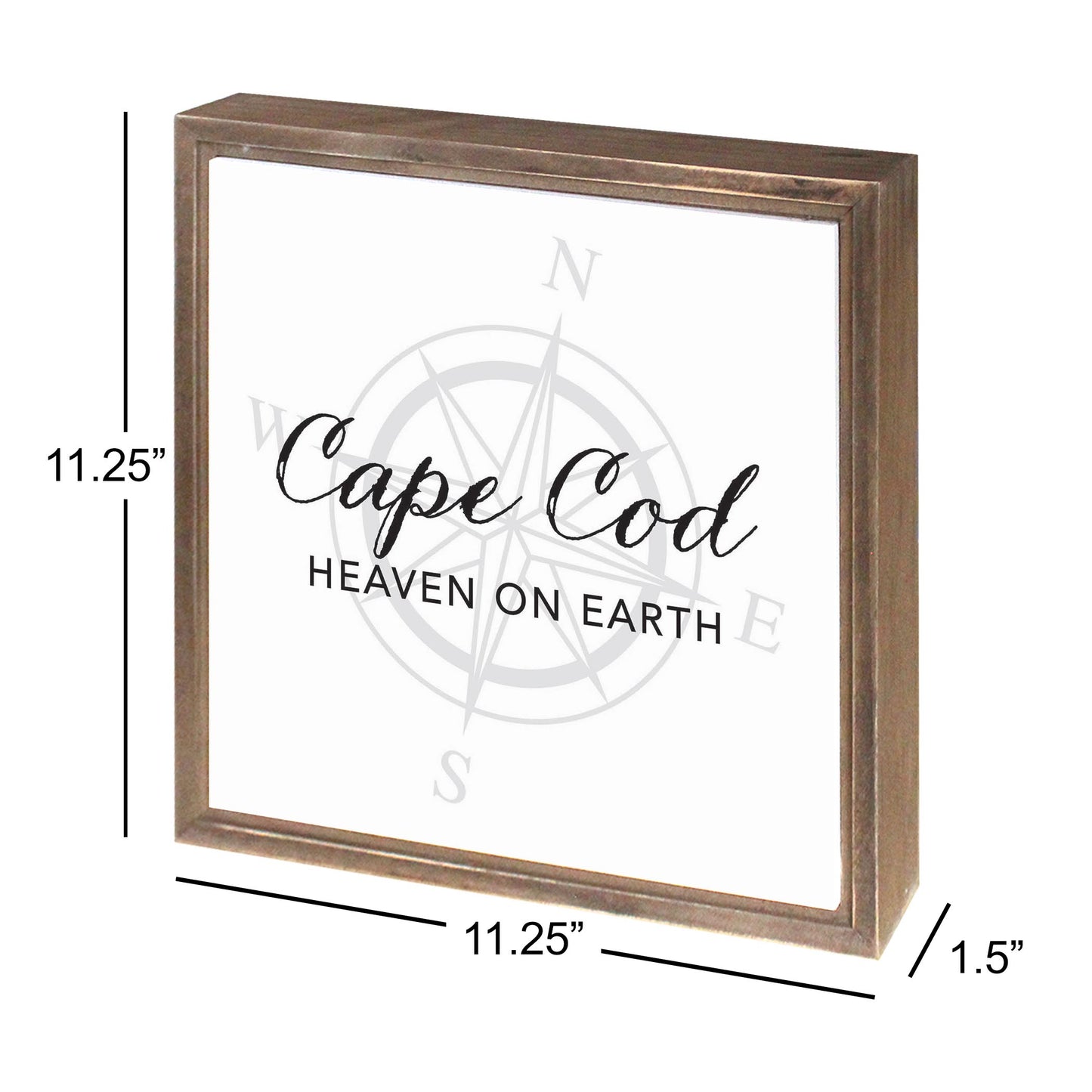 Minimalistic B&W Cape Cod Heaven On Earth | Wood Sign | Eaches | Min 1