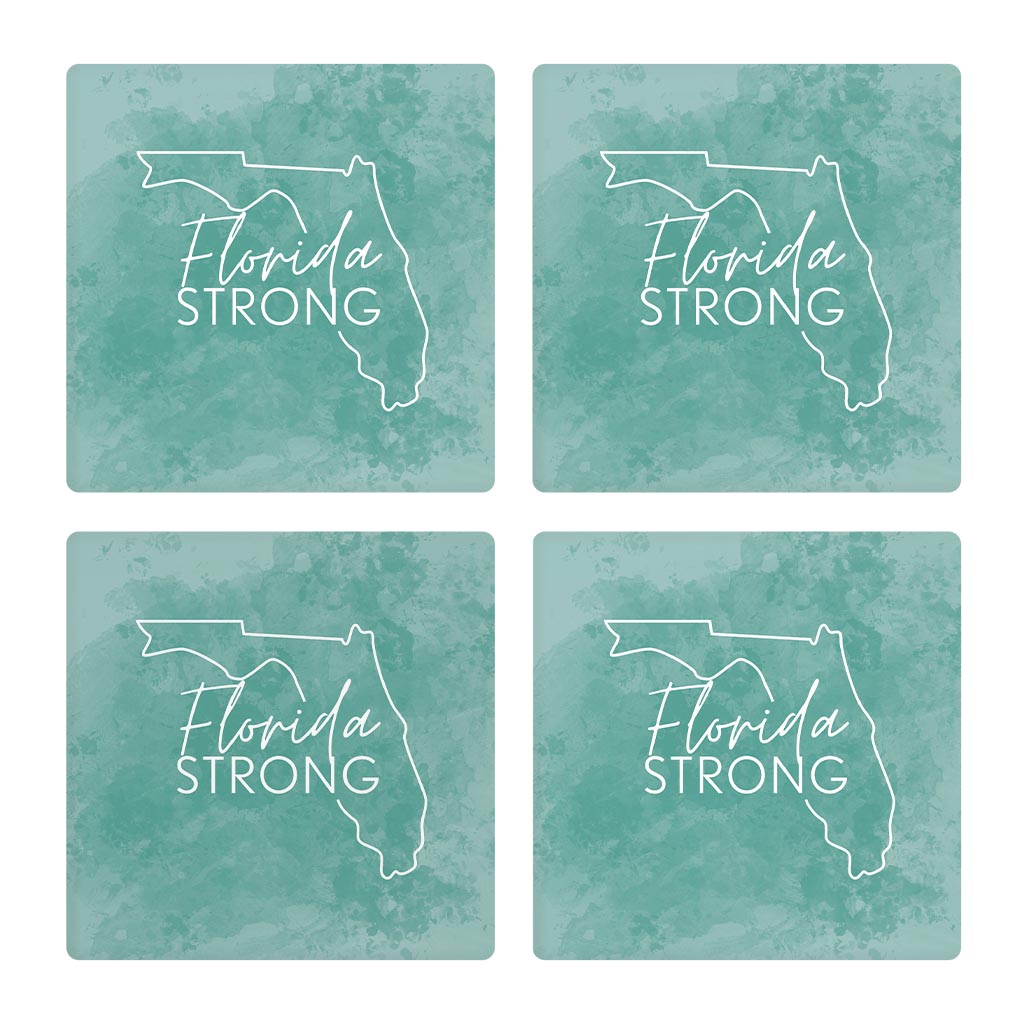 Florida Strong Blue | Absorbent Coasters | Set of 4 | Min 2