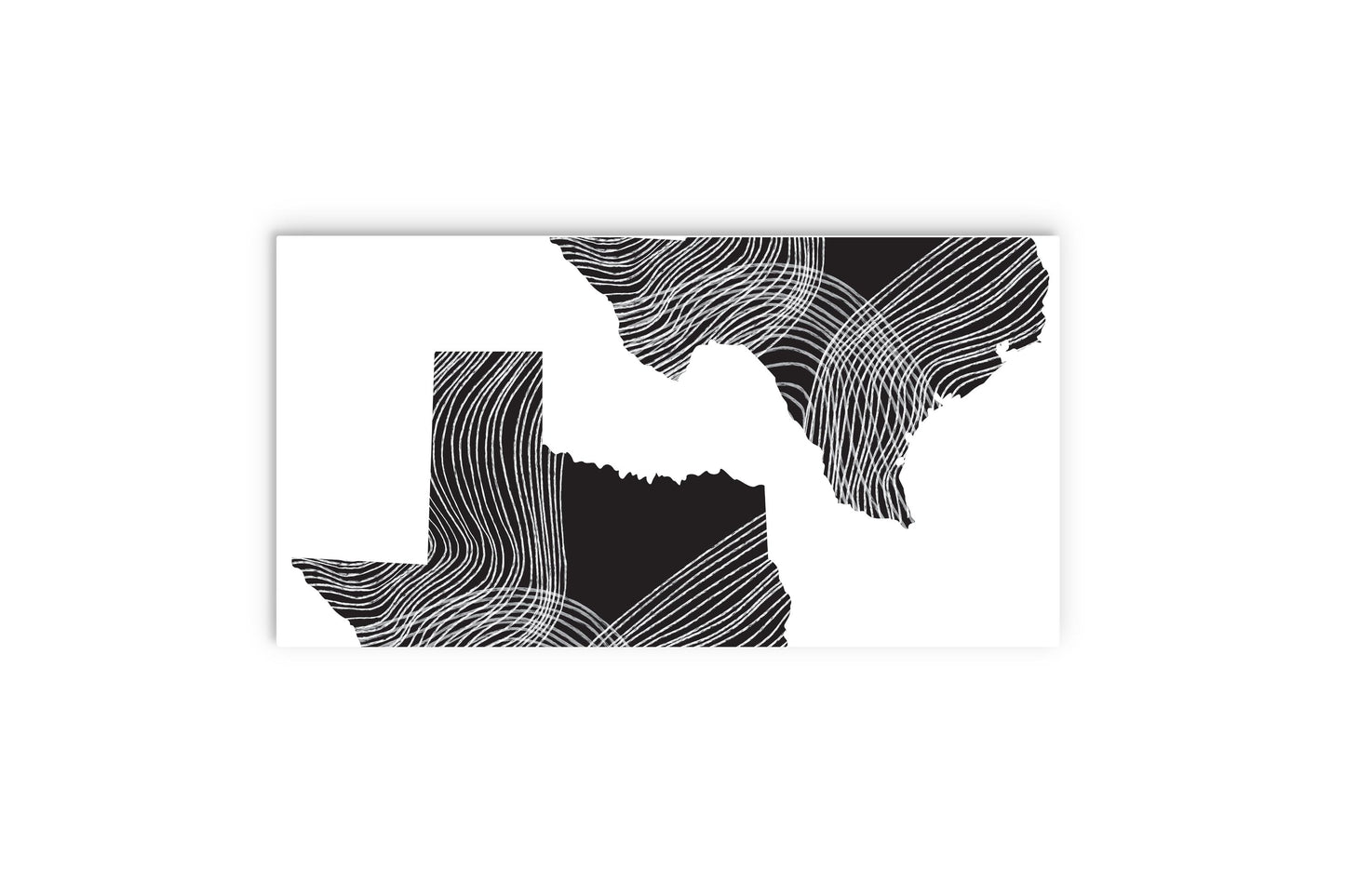 Modern Texas State Shape With Fluid Lines | Wood Sign | Eaches | Min 2