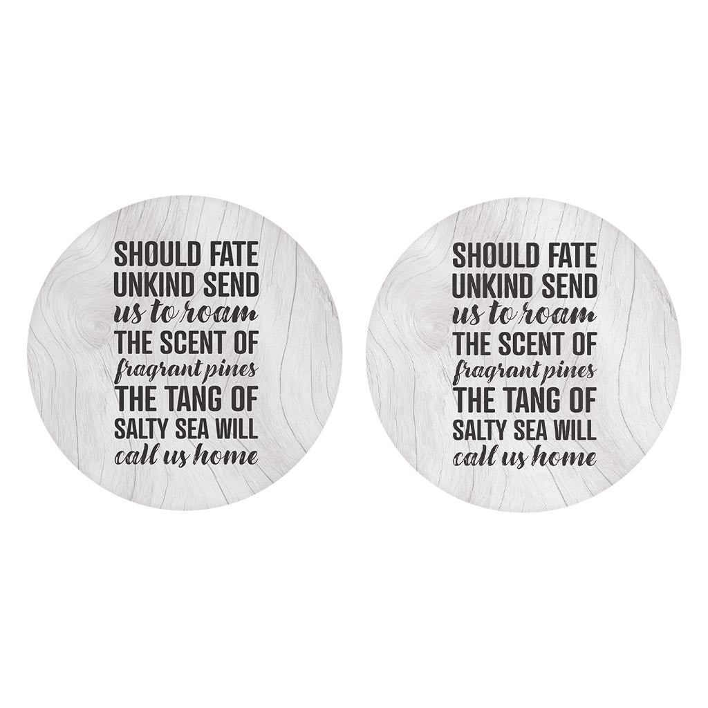 New England Fate Saying| Absorbent Car Coasters | Set of 2 | Min 4