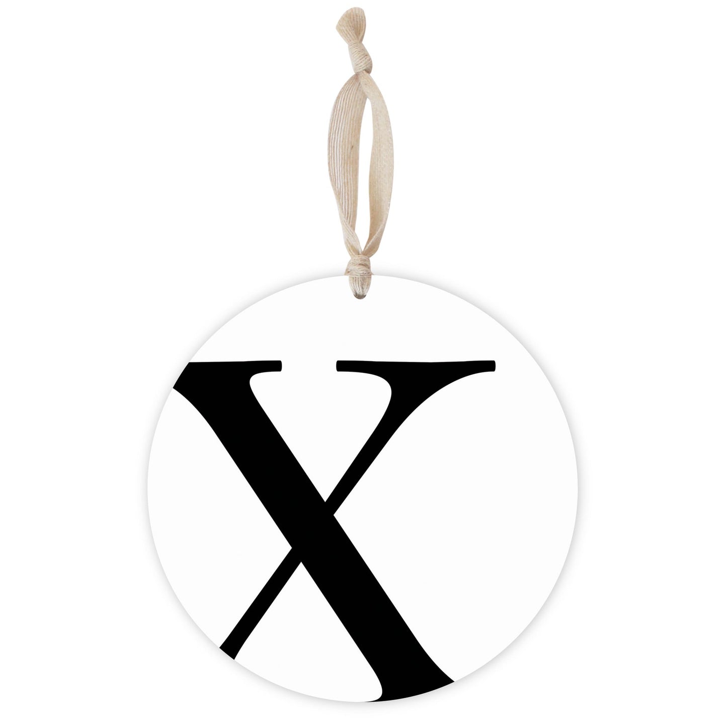 Minimalist Monogram X | Wood Ornament | Eaches | Min 1