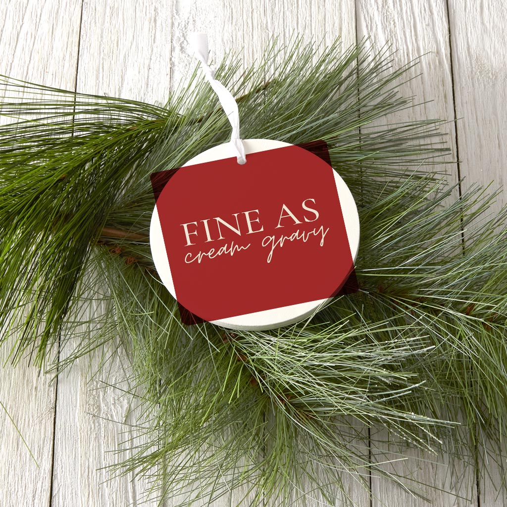 Modern Minimalist Texas Fine As Gravy | Wood Ornament | Eaches | Min 6