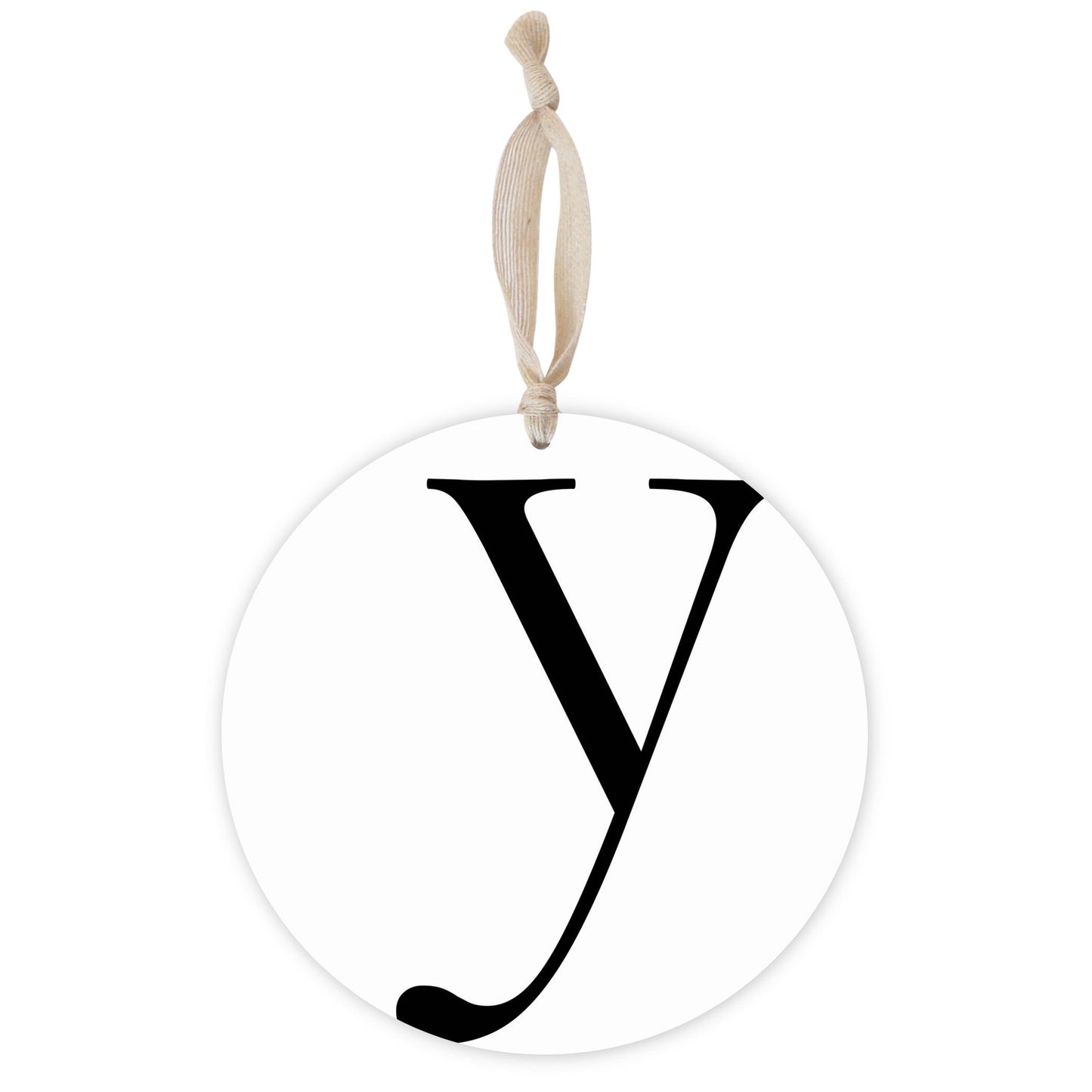 Minimalist Monogram Y | Wood Ornament | Eaches | Min 1