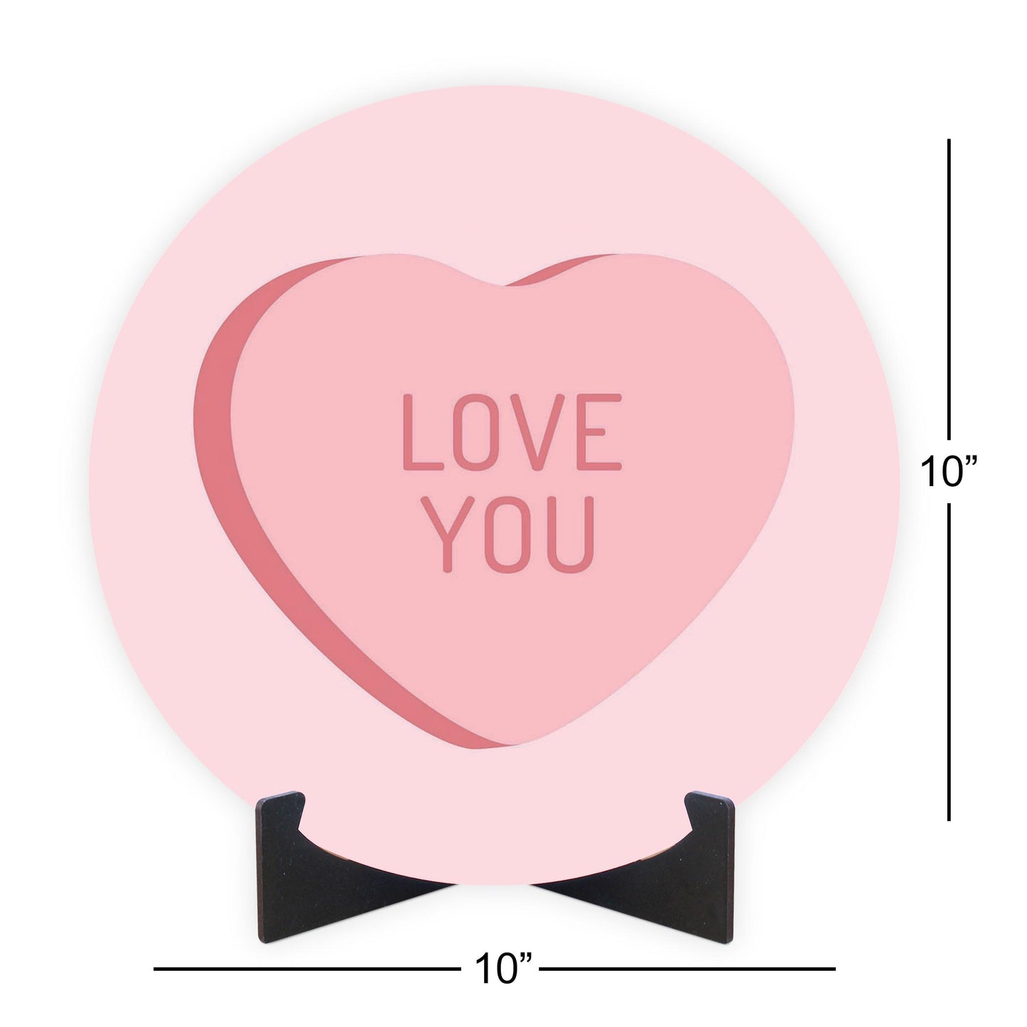 Message Hearts Love You | Wood Sign | Eaches | Min 1