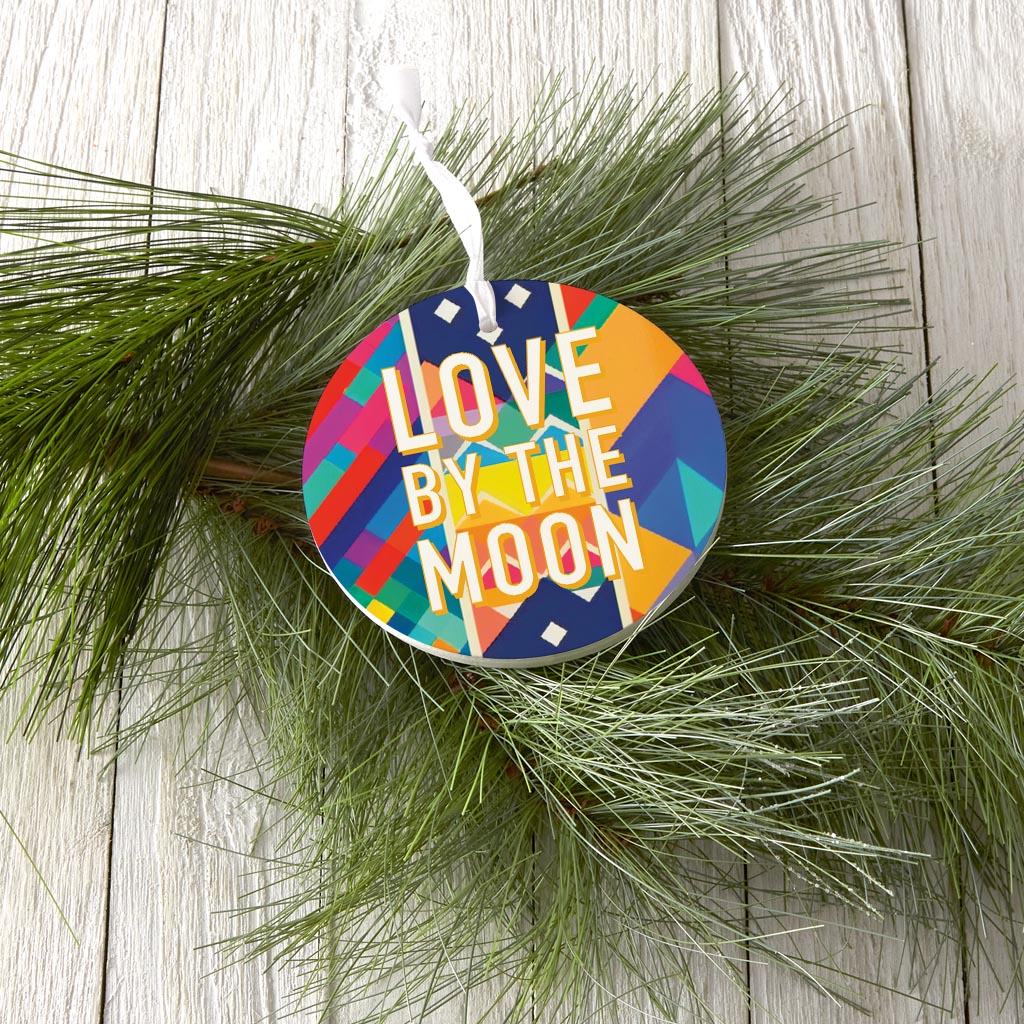 Love By The Moon | Wood Ornament | Eaches | Min 6