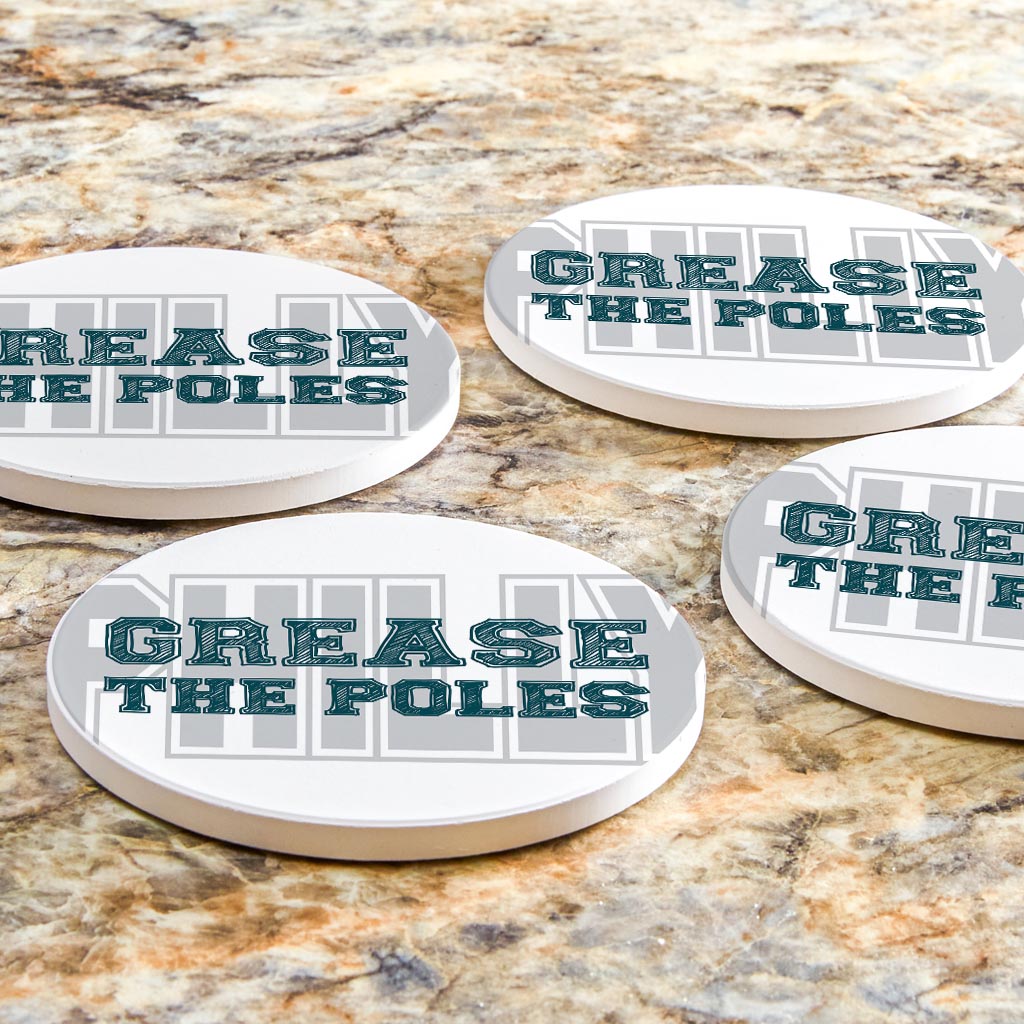 Modern Minimalist Pennsylvania Grease The Poles| Absorbent Coasters | Set of 4 | Min 2