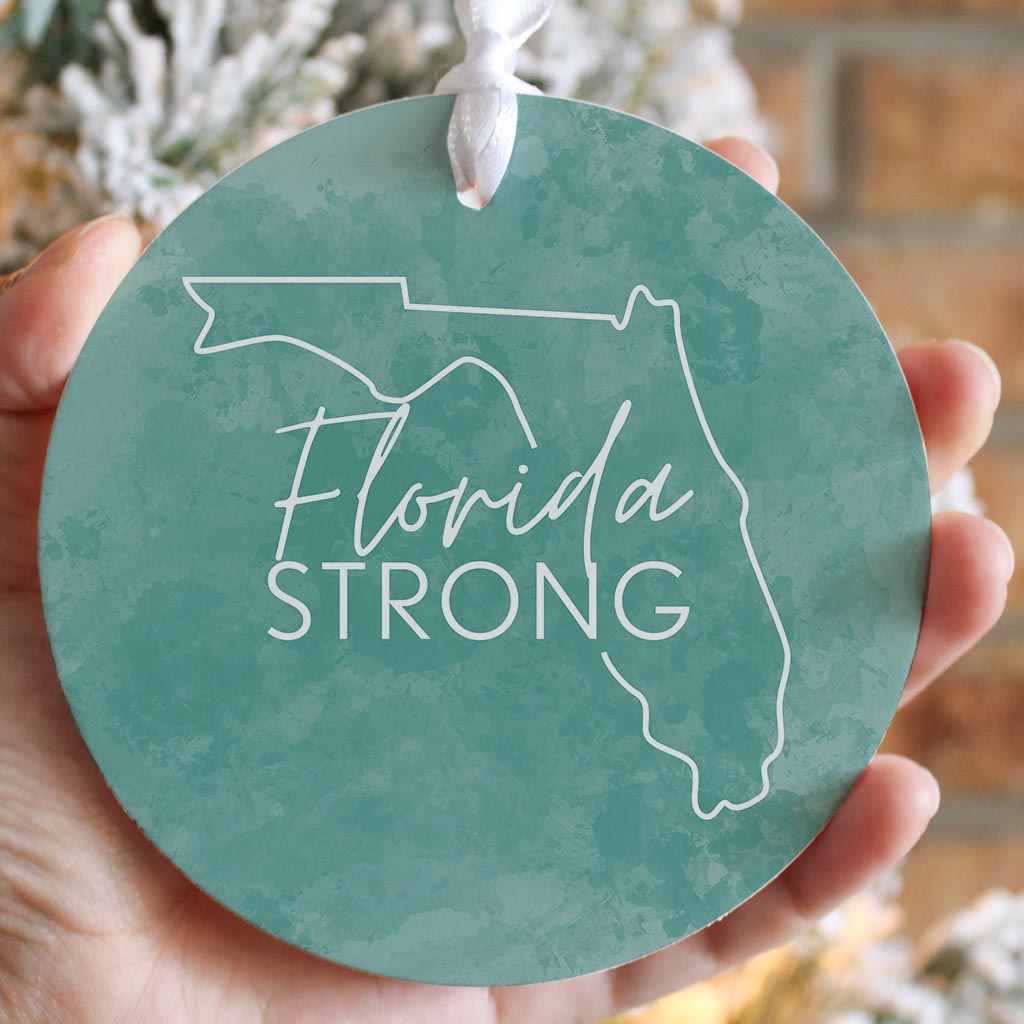 Florida Strong Blue | Wood Ornament | Eaches | Min 6