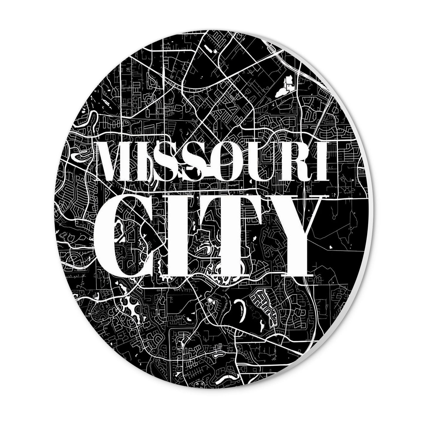 Minimalistic B&W Texas Missouri City Map | Wood Sign | Eaches | Min 1