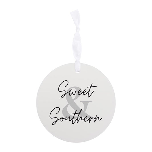 Minimalistic B&W Texas Sweet Southern | Wood Ornament | Eaches | Min 6