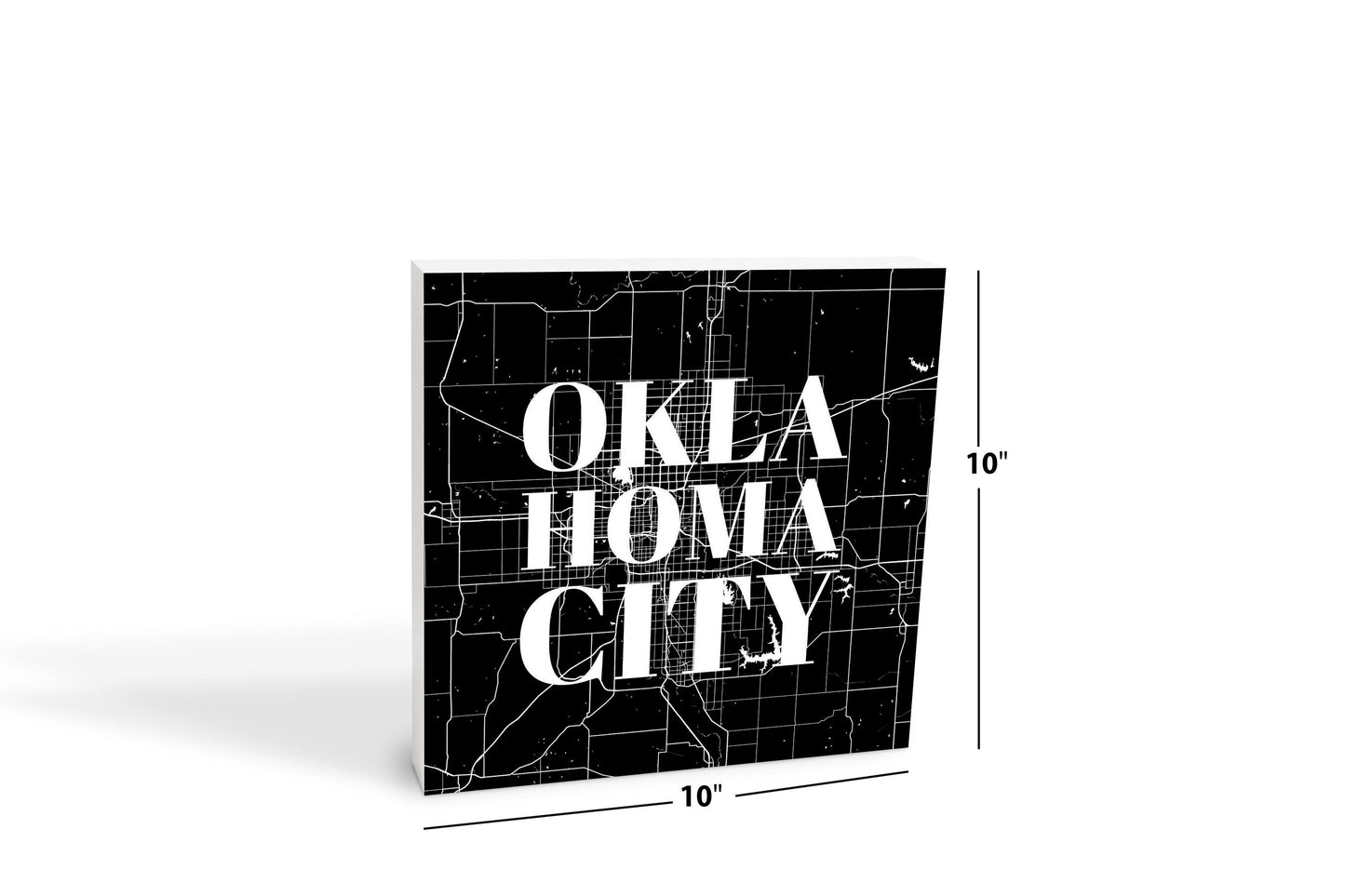 Modern Oklahoma City Map | Wood Block | Eaches | Min 2