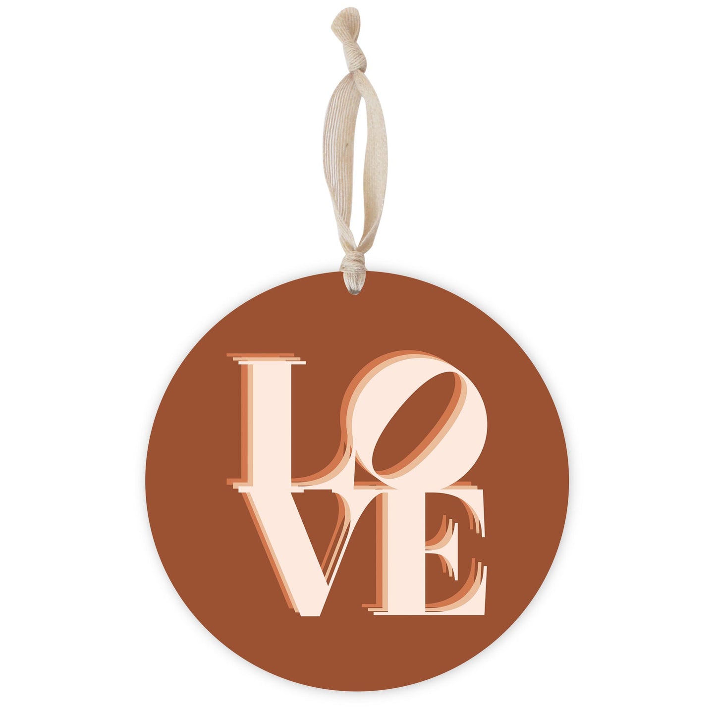 Modern Minimalist Pennsylvania Love Dark | Wood Ornament | Eaches | Min 1