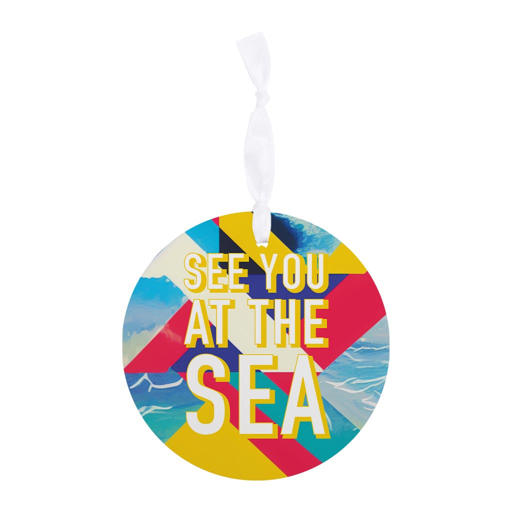 See You At The Sea | Wood Ornament | Eaches | Min 6