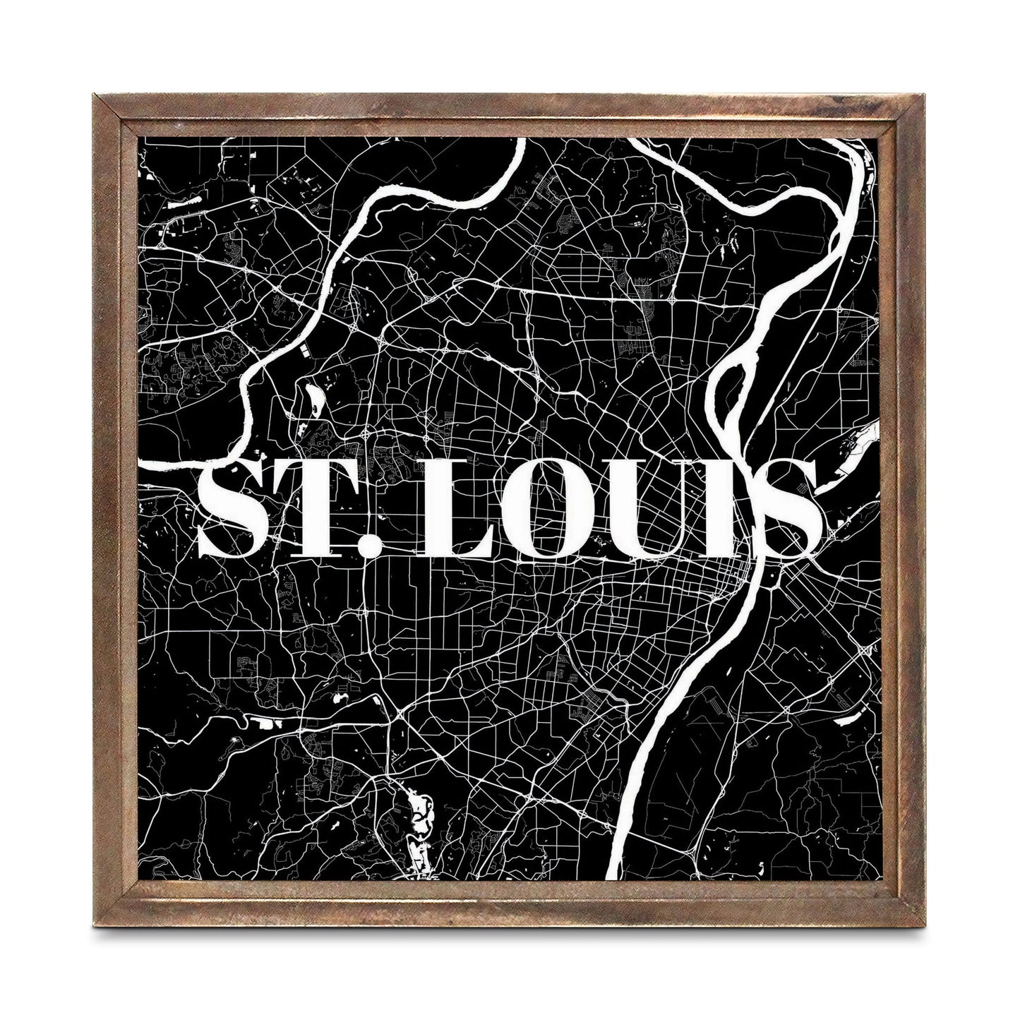 Minimalist B&W Missouri St Louis Map | Wood Sign | Eaches | Min 1