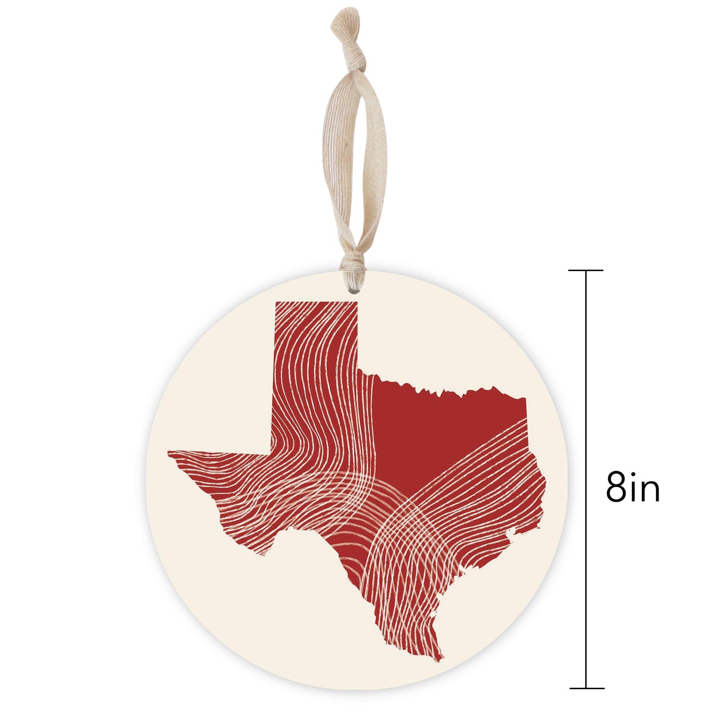 Modern Minimalist Texas Fluid Line State Shape | Wood Ornament | Eaches | Min 1