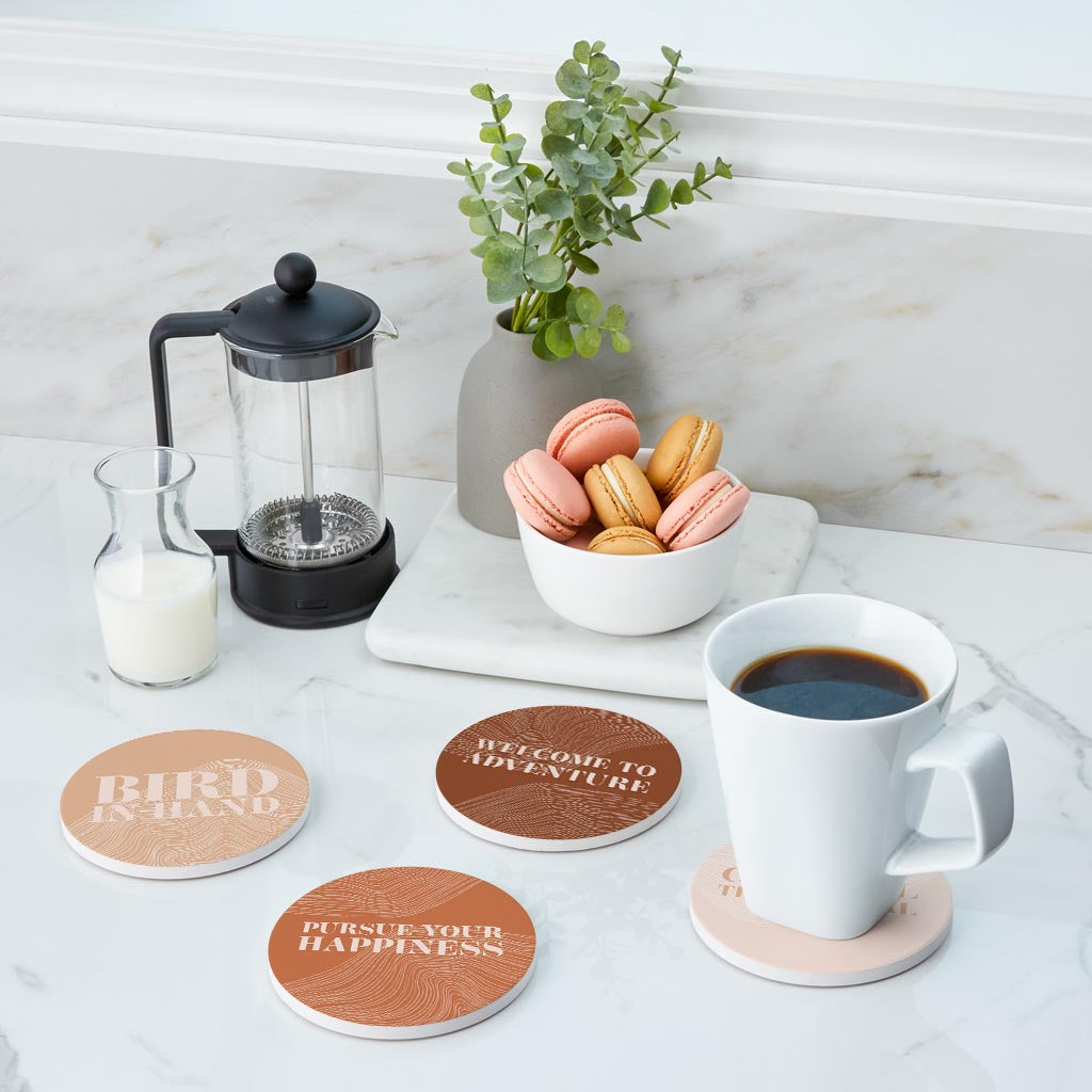 Modern Minimalist Pennsylvania Quips| Absorbent Coasters | Set of 4 | Min 2