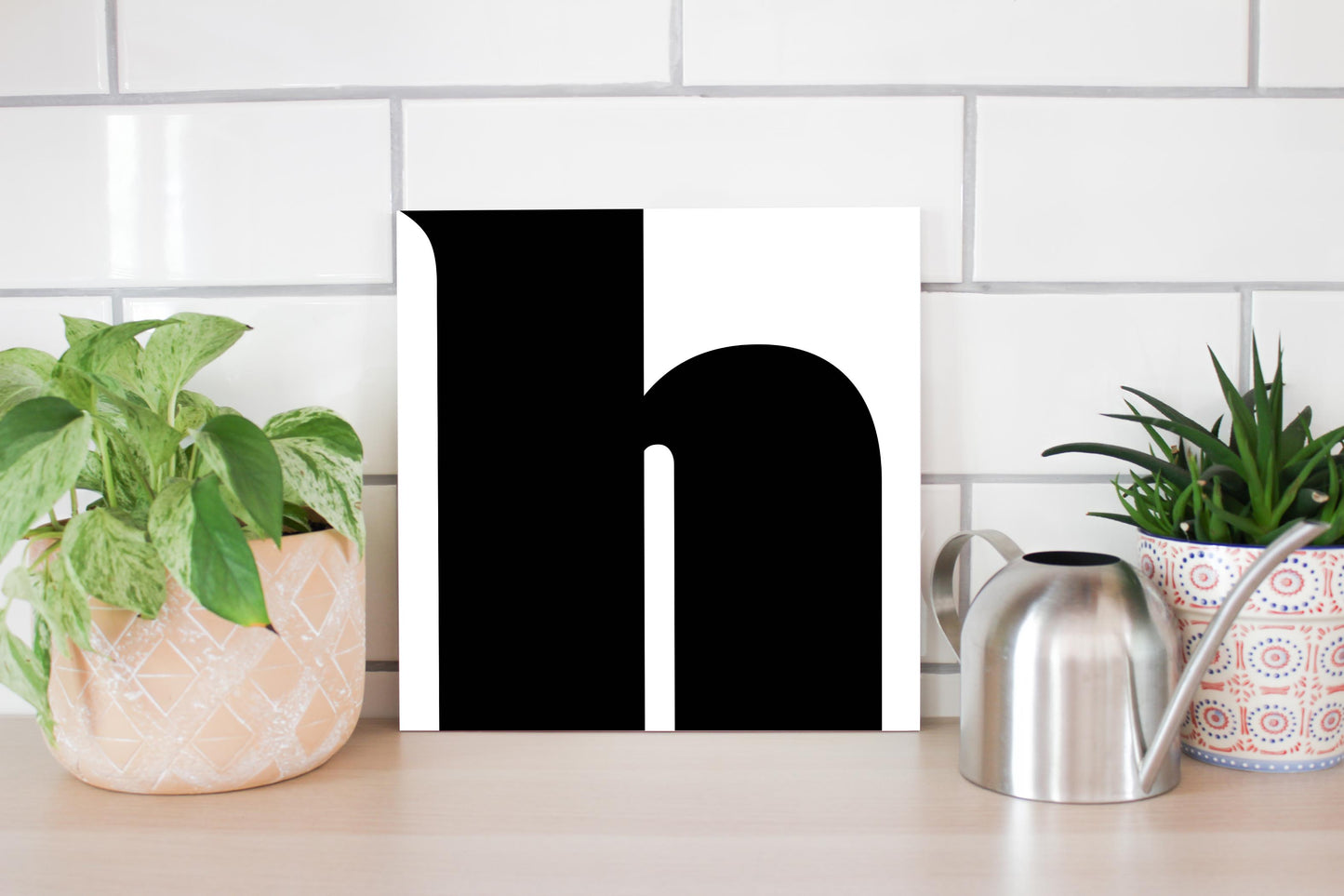 Fun Chunky Monogram H | Wood Sign | Eaches | Min 2