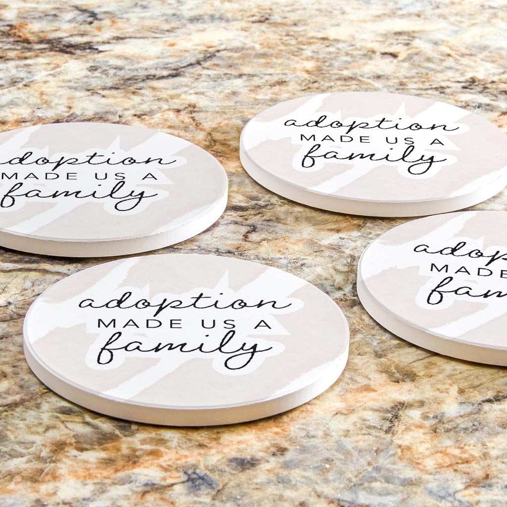 Modern Minimalist Mothers Day Adoption | Absorbent Coasters | Set of 4 | Min 2