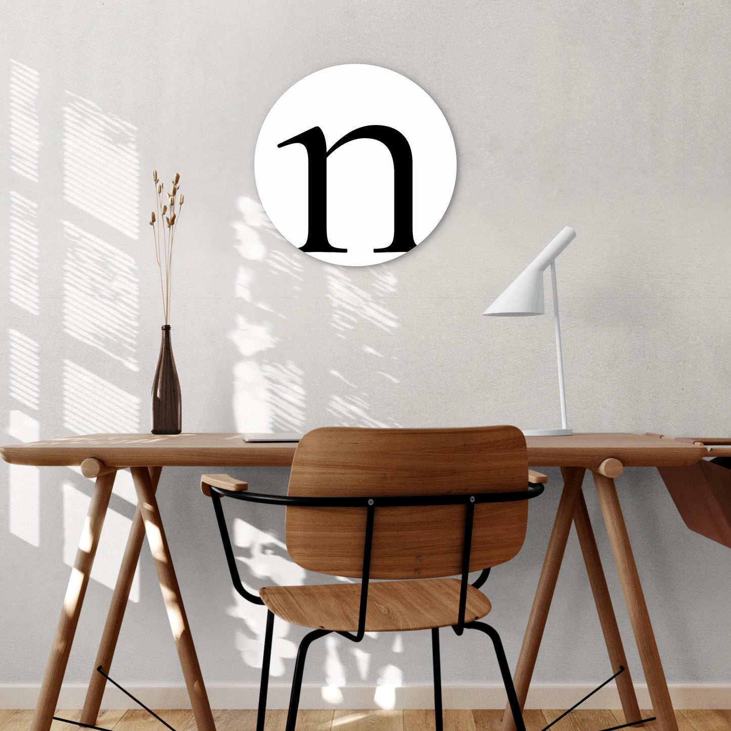 Minimalist Monogram N | Wood Sign | Eaches | Min 1