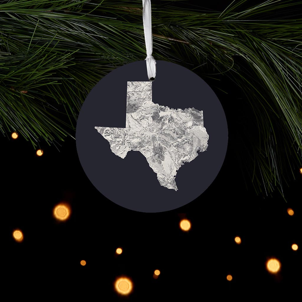 Modern Minimalist Texas Metal State Shape | Wood Ornament | Eaches | Min 6