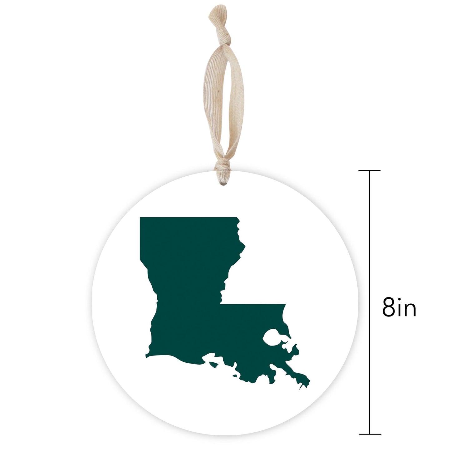 Blue White Louisiana State Shape | Wood Ornament | Eaches | Min 1