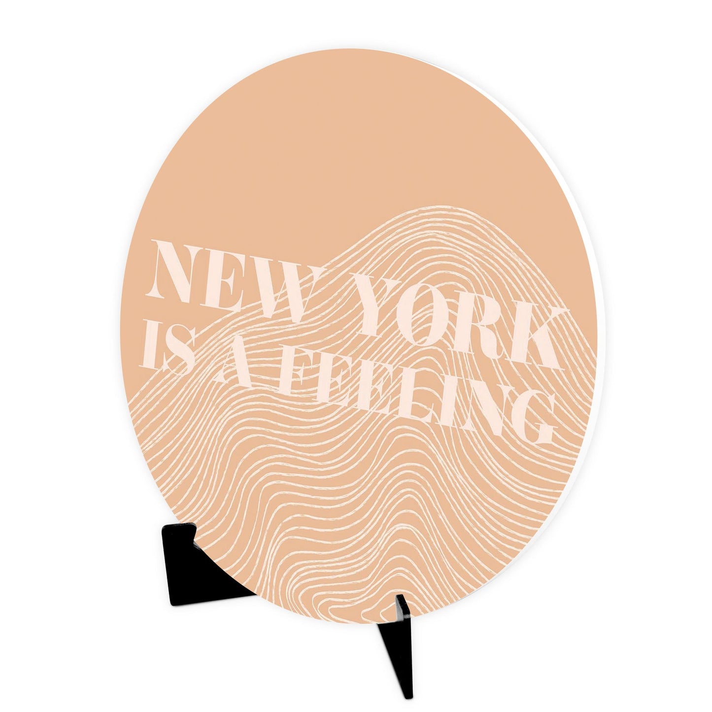 Modern Minimalist New York Is A Feeling | Wood Sign | Eaches | Min 1