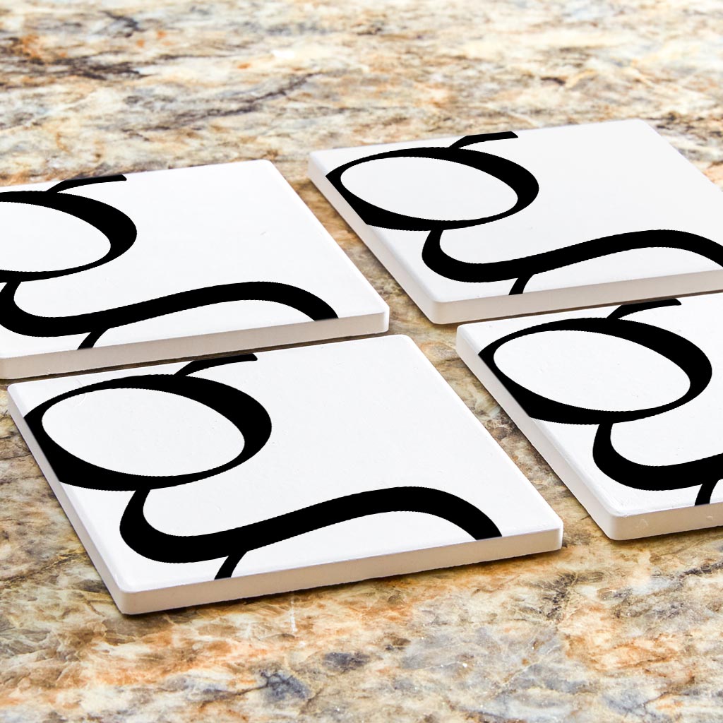 Minimal Monogram G| Absorbent Coasters | Set of 4 | Min 2