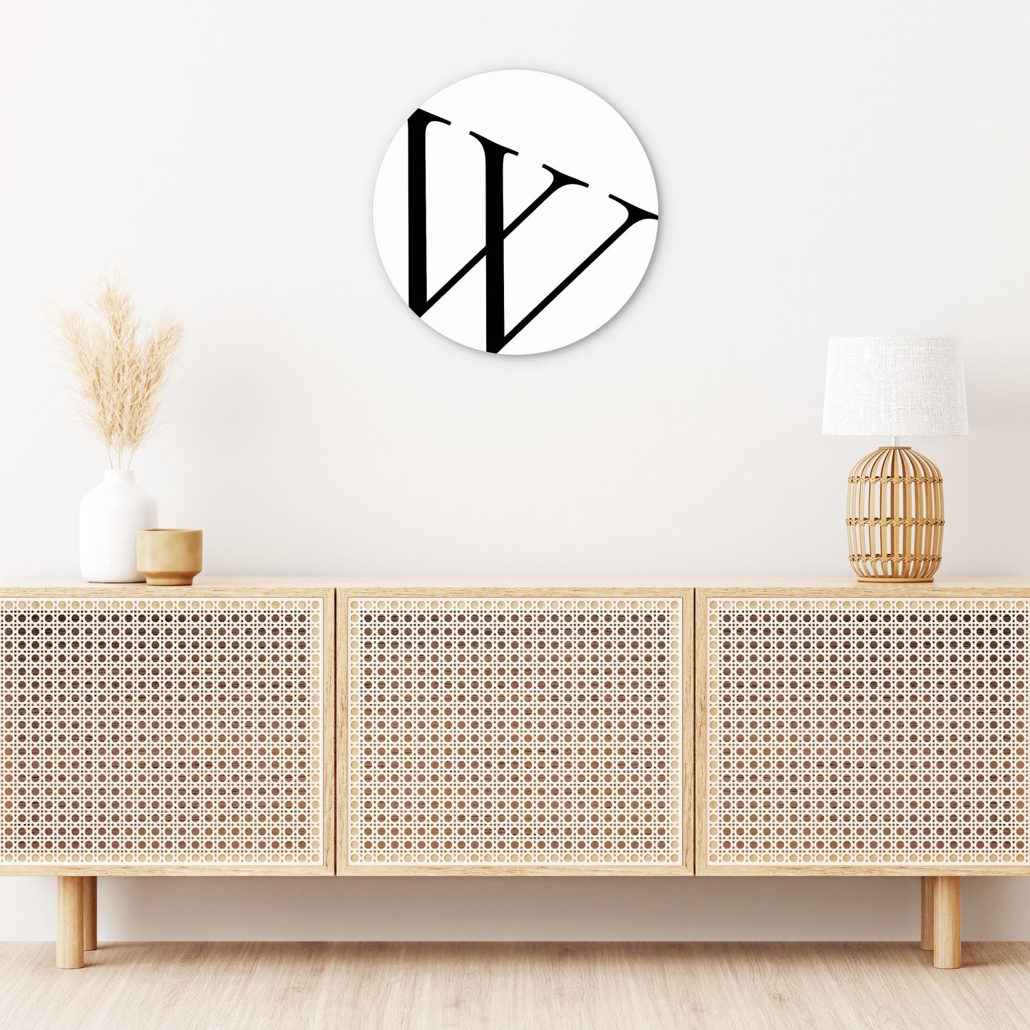 Minimalist Monogram W| Wood Sign | Eaches | Min 1