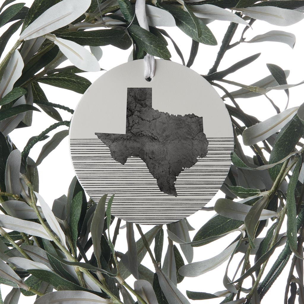 Modern Texas State Shape With Straight Lines| Wood Ornament | Eaches | Min 6