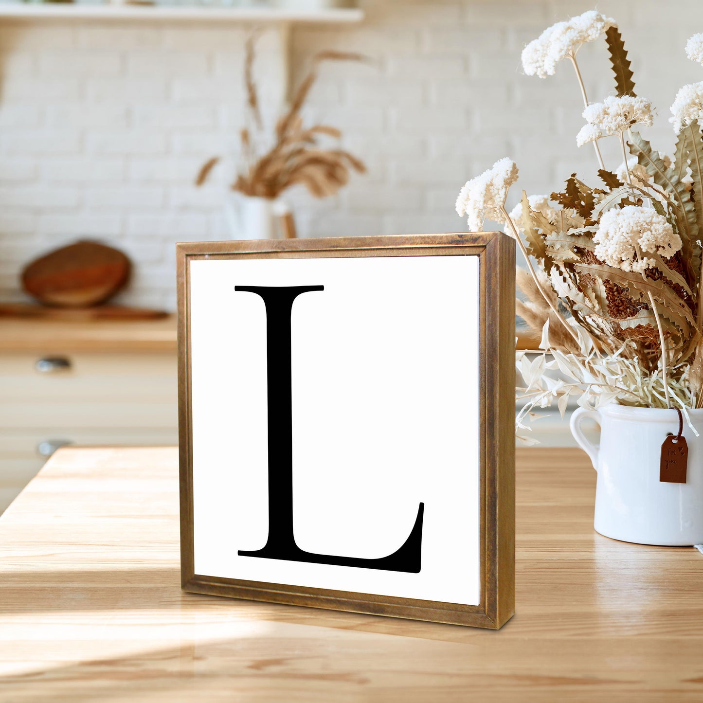 Minimalist Monogram L | Wood Sign | Eaches | Min 1