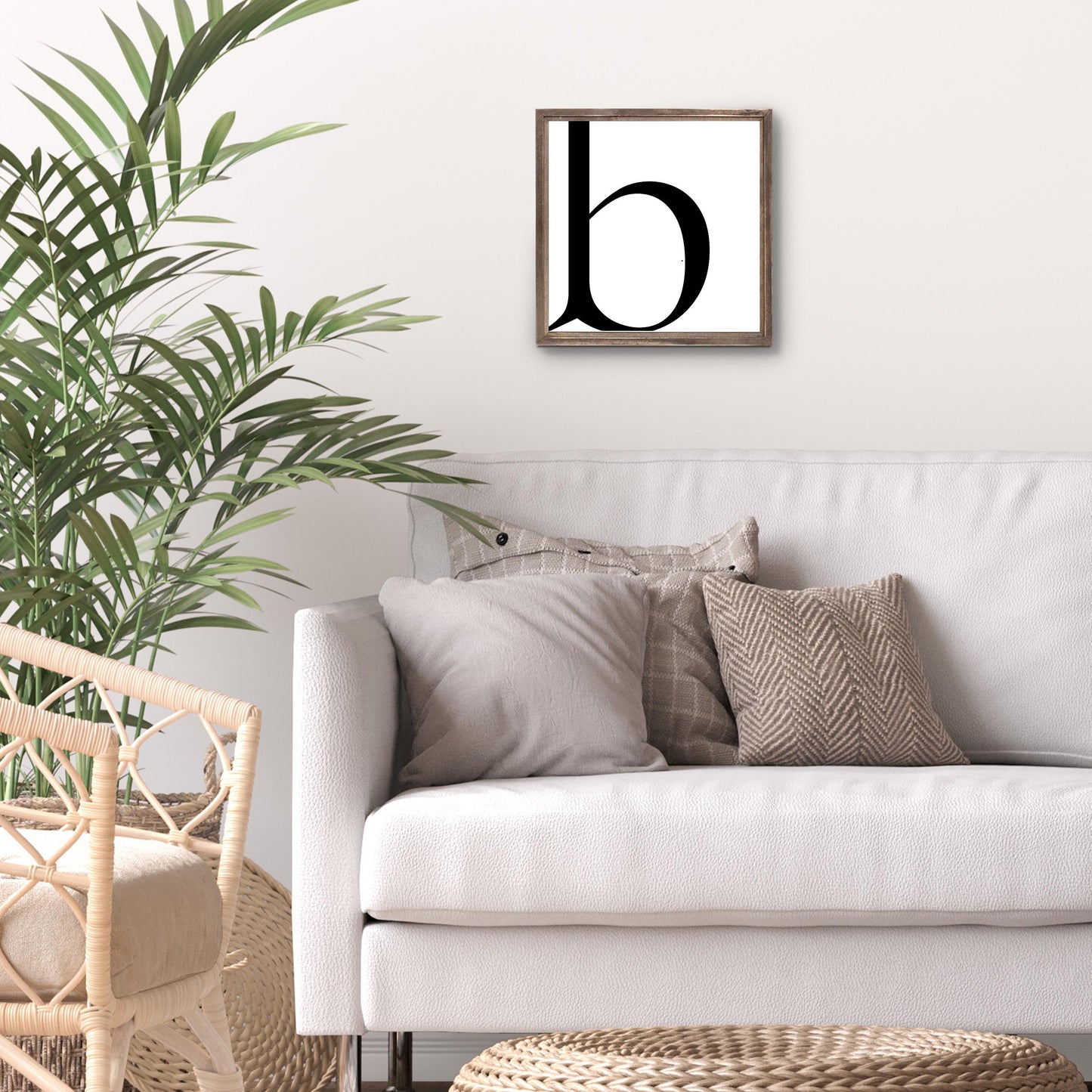 Minimal Monogram B | Wood Sign | Eaches | Min 1