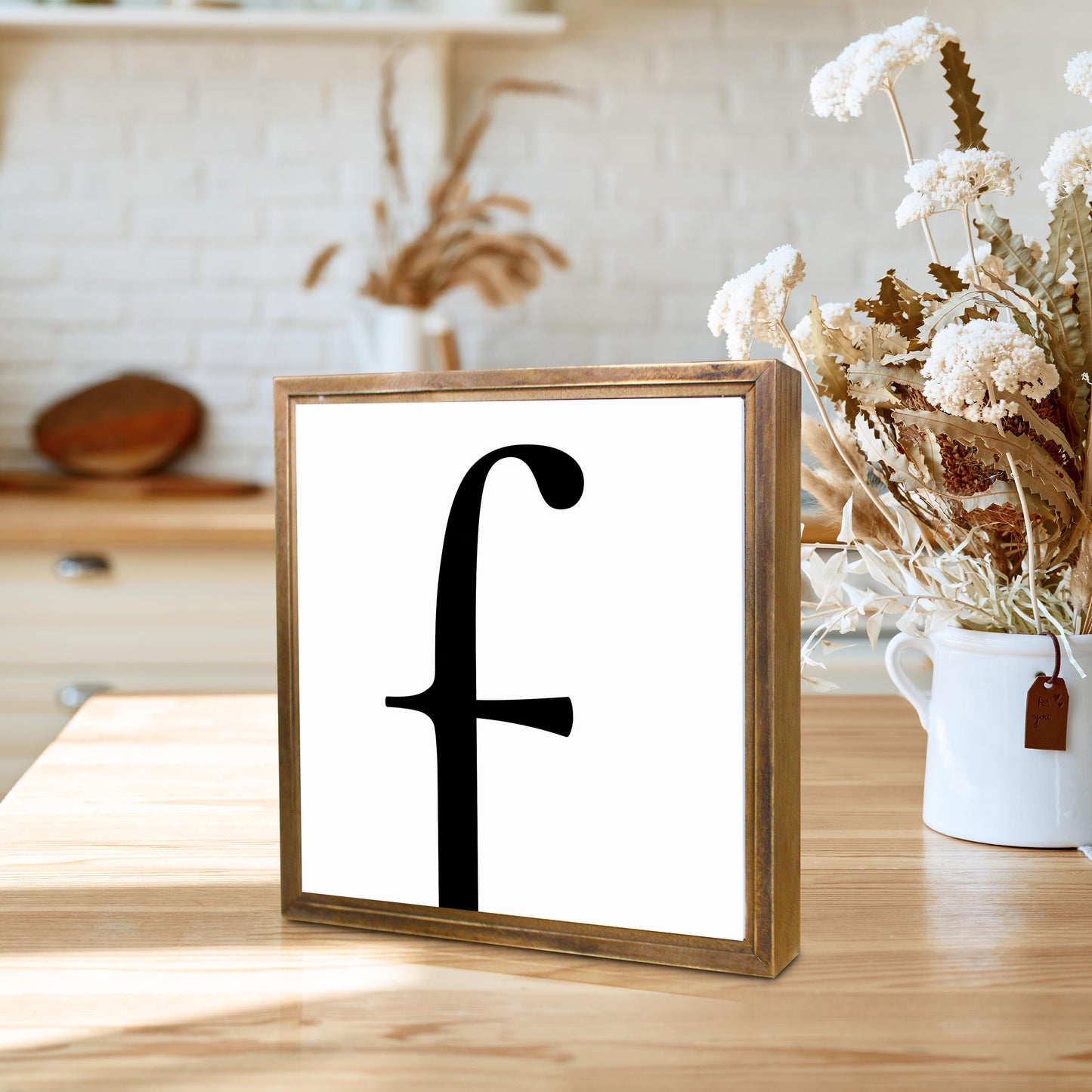 Minimalist Monogram F | Wood Sign | Eaches | Min 1