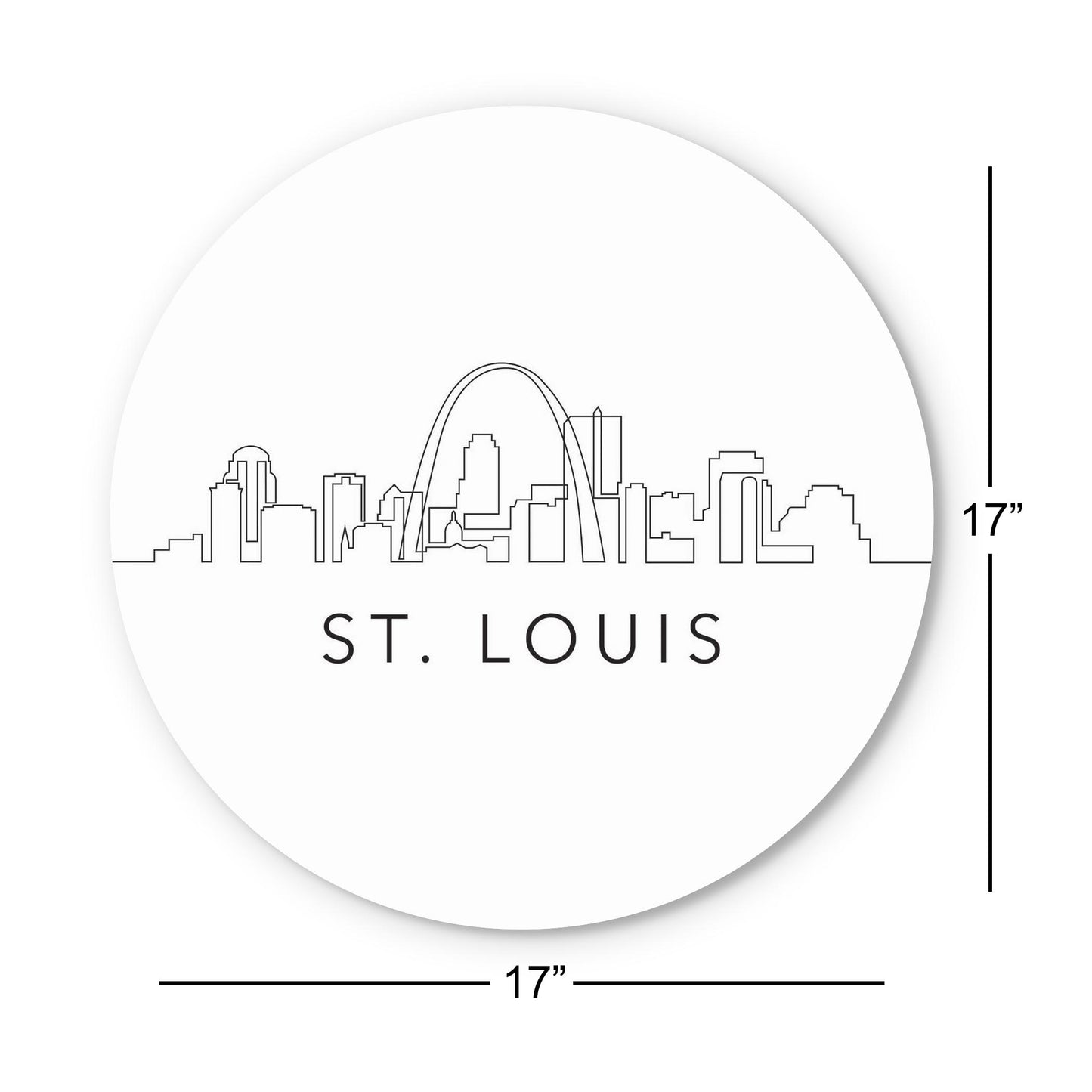 Minimalist B&W Missouri St Louis Skyline | Wood Sign | Eaches | Min 1