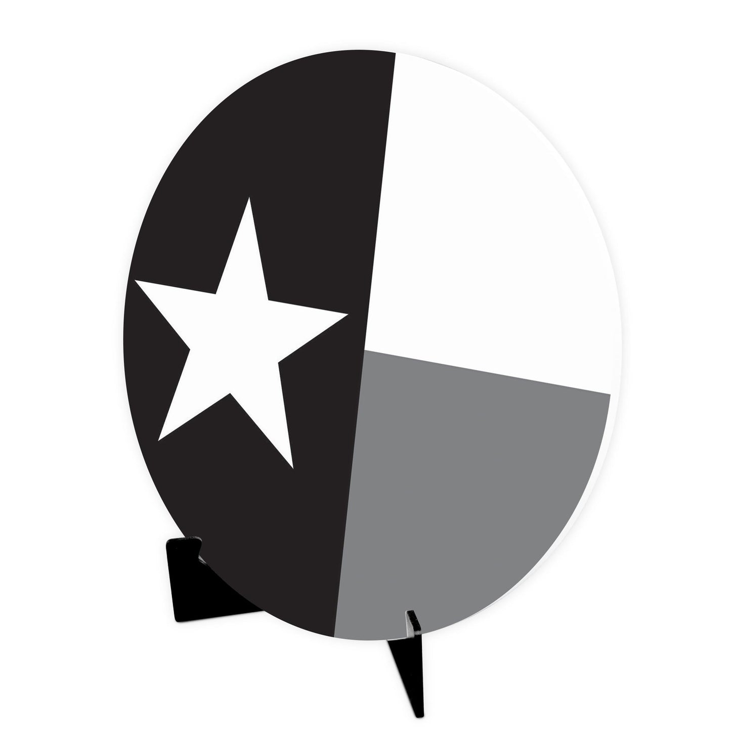 Minimalistic B&W Texas State Flag | Wood Sign | Eaches | Min 1